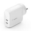 Belkin 40W (20W + 20W) Two Ports USB -C PD Belkin 40W (20W + 20W) Two Ports USB -C PD Wall Charger | Fast Charging for iPhone 17, Air, Pro, Pro Max, Samsung Galaxy S25, Google Pixel 10, iPad, AirPods, & More | 2 Years Warranty, White