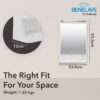 Benelave by Hindware Bathroom Accessories Bathroom Cabinet with Mirror | Made of High Grade Plastic | Stylish & Convenient | Space Saving