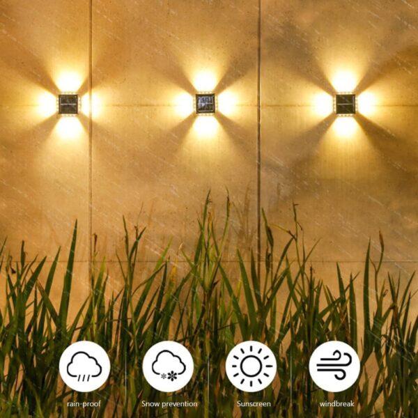 Best-Solar-4-Way-Light-Outdoor-Waterproof-Solar-Powered-Deck-Lights-Outdoor-Garden-Wall-Lamp-Waterproof-2-LED-Up-and-Down-Glowing-Security-Wall-Lamps-for-Step-Walkway-Patio-Garden-Pathway-1.jpg Best Solar 4 Way Light Outdoor Waterproof Solar Powered Deck Lights Outdoor Garden Wall Lamp Waterproof 2 LED Up and Down Glowing Security Wall Lamps for Step Walkway Patio Garden Pathway (1)