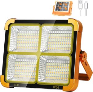 Best USB & Solar Rechargeable LED Flood Light - 288 Best USB & Solar Rechargeable LED Flood Light - 288 LED's Solar Light IP66 Waterproof Outdoor Light for Garden, Camping, Garage, and Emergency Use Solar Power Outdoor Working Light