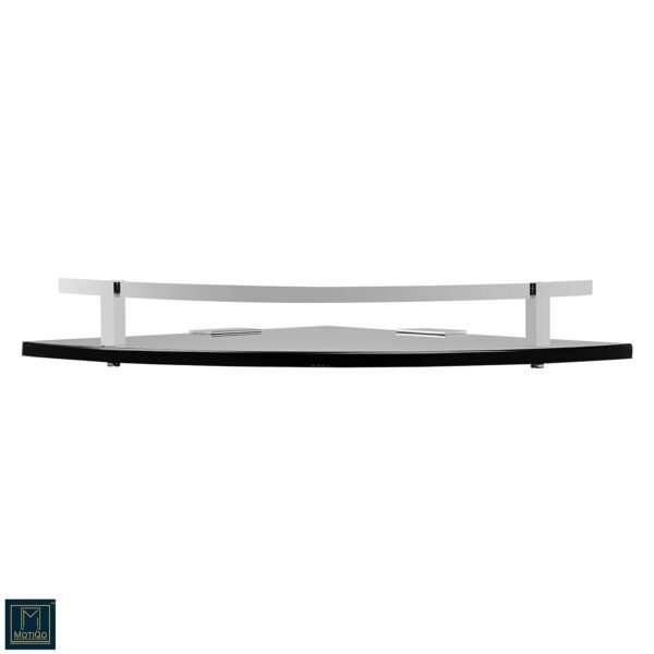 Black Glass Corner Bathroom Shelf for Wall, Wall Mount Rack for Kitchen, Shelves for Kitchen, Corner Rack Bathroom Organiser and Accessories, Brass Silver (9X9 Inch,Set-1)