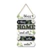 Bless This Home Wooden Hanging Wall Decor | Rustic MDF Bless This Home Wooden Hanging Wall Decor | Rustic MDF Wall Hanging Quote Sign for Living Room, Entryway & Door | Decorative Family Wall Sign Gift Item