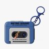 Blue Aura Keychain Retro Sound Mini Voice Recorder Style,Cute Portable Blue Aura Keychain Retro Sound Mini Voice Recorder Style,Cute Portable Audio Recording Device, Design for Bag, Car and Bike