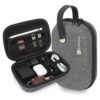 BonKaso EVA Organiser Portable Pouch for Electronic Accessories USB Cables, Power Bank, Battery, Hard Drive, SD Memory Card, Earphones, Travel Gadgets & Organiser Rugged Travel Friendly - Grey