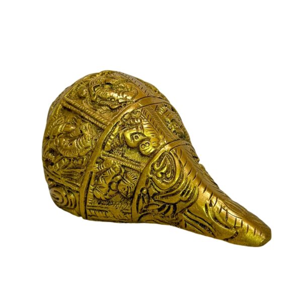 Brass Shank for Home and Decor Show Piece for Living Room Bedroom Handmade Brass Items Modern Artwork for Home Entrance and Good Luck Diwali Gifts Weight 500 Gram Height 14 cm