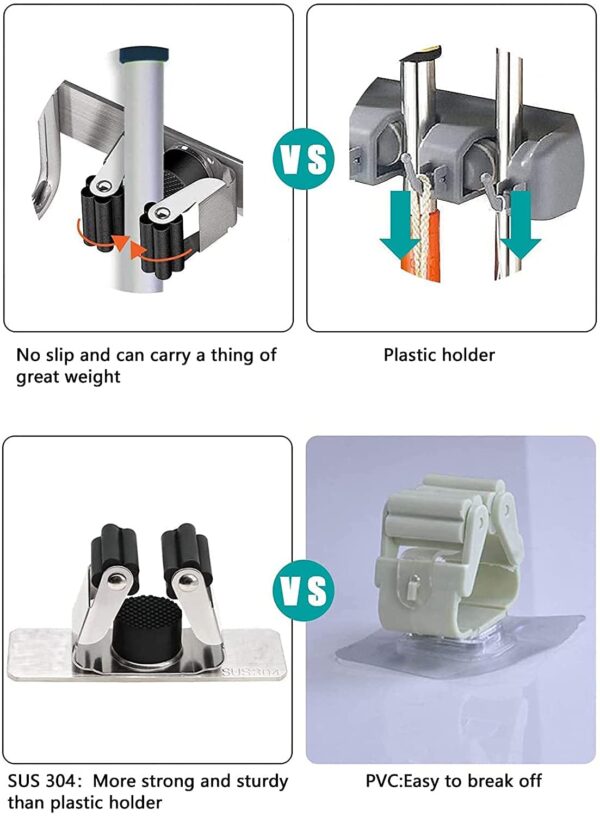 Broom-Mop-Holder-Wall-Mount-Stainless-Steel-Wall-Mounted-Storage-Organizer-Heavy-Duty-Tools-Hanger-For-Kitchen-Bathroom-Closet-Garage-Office-Garden-1Pc-5-Rack-6-Hook-Hanging-Shelves.jpg Broom Mop Holder Wall Mount Stainless Steel Wall Mounted Storage Organizer Heavy Duty Tools Hanger For Kitchen Bathroom Closet Garage Office Garden-1Pc (5 Rack 6 Hook), Hanging Shelves