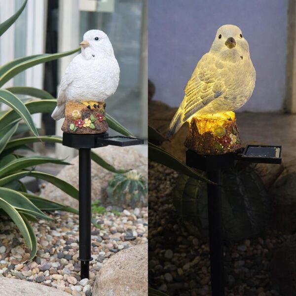 CBK Bird Garden Solar Lights Outdoor Adorable LED Bird Decorative CBK Bird Garden Solar Lights Outdoor Adorable LED Bird Decorative Waterproof Garden Stake Lights, Lawn Lamp Light for Yard, Balcony, Patio, and Garden Lighting