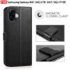 CEDO Flip Cover for Samsung Galaxy A07 (4G) LTE / A07 (5G)/ F70E | Leather Finish | Inside Pockets & Inbuilt Stand | Shockproof Wallet Style Magnetic Closure Back Case Flipcover (Black)