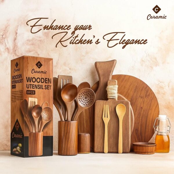 CERAMIC-Wooden-Spoons-For-Cooking-6-Piece-Organic-Bamboo-Utensil-Set-With-Holder-Wood-Kitchen-Utensils-Spatula-Spoon-For-High-Heat-Stirring-In-Nonstick-Pots-Pans-Quality-Dark-Brown.jpg CERAMIC Wooden Spoons For Cooking 6 Piece Organic Bamboo Utensil Set With Holder Wood Kitchen Utensils Spatula Spoon For High Heat Stirring In Nonstick Pots & Pans Quality (Dark Brown)