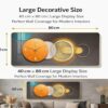CHIBRO Big Size Wall Wallpaper Frame with Clock | Premium Wooden Playwood Decorative Wall Art Set | Modern Luxury Home Décor for Living Room, Bedroom & Office (Golden Dot Orbit)
