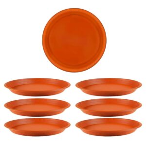 CINAGRO UV Treated 6.5 Inch Round Bottom Trays - Pack CINAGRO UV Treated 6.5 Inch Round Bottom Trays - Pack of 6, Fits 8 inch Round Pots, Gamla Saucer Plate, Durable Planter Drip Trays for Pots, Round Water Collection Plate for Indoor & Outdoor Plants