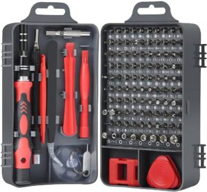 COOLCOLD Screw Driver Kit – 115 in 1 Precision Screwdriver tool kit, Magnetic Electronics Repair Tool Kit with Case for Laptop, PC, iPhone, Watch, Camera, Glasses, Game Console (Red)