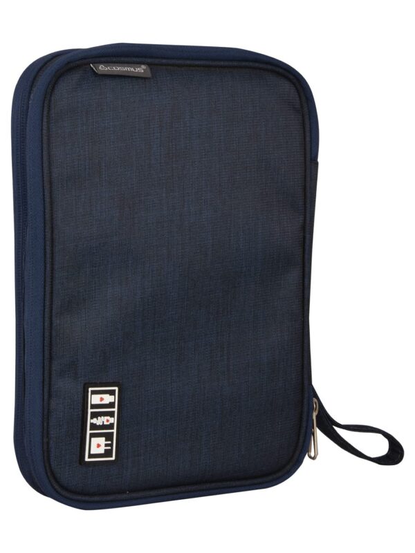 COSMUS Pro Gadget Organizer Case, Portable Zippered Pouch For All Small Gadgets, USB Cables etc Navy