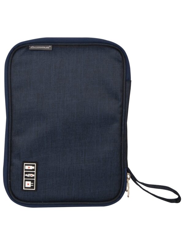 COSMUS Pro Gadget Organizer Case, Portable Zippered Pouch For All Small Gadgets, USB Cables etc Navy
