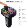 CRUST CS30 Car Bluetooth Device [Upgraded BT v5.3] with Call Receiver, FM Transmitter for Music System & Dual USB + Type C Charger; 7 Colour LED Lights; 6 EQ Presets; USB MP3 Support; Voice Assistant