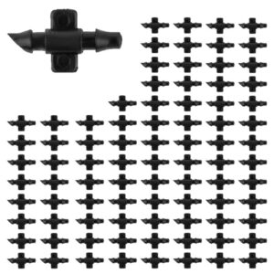 Cinagro 4mm Pin Connector for Drip Irrigation, Leak-Proof Plastic Pipe Cinagro 4mm Pin Connector for Drip Irrigation, Leak-Proof Plastic Pipe Connectors, UV Resistant, Durable & Reusable Garden Watering Accessories, Drip Irrigation Accessories, Pack of 100