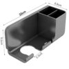 Cisily Wall Mounted Hair Dryer Holder with Storage Compartments, 22 x 9.5 x 8.8 cm, Black