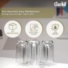 Clazkit Stainless Steel Glass Holder for 6 Glasses, Glass Stand Steel for Dining Table/Kitchen, Tumbler Holder, Pull-Out Countertop Shelves Heavy Duty - SILVER