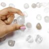 Clear Quartz Tumble Stone 2-4 Pcs for Vastu & Reiki | Natural Healing Crystal for Energy Amplification, Clarity & Balance | Decorative Pebble Crystals for Spiritual Home Decor, Gifting (50 Gm)