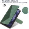 ClickCase Trend Series for Realme GT 2 Leather Wallet Flip Case Magnetic Closure Flip Cover for for Realme GT 2 (Olive Green)