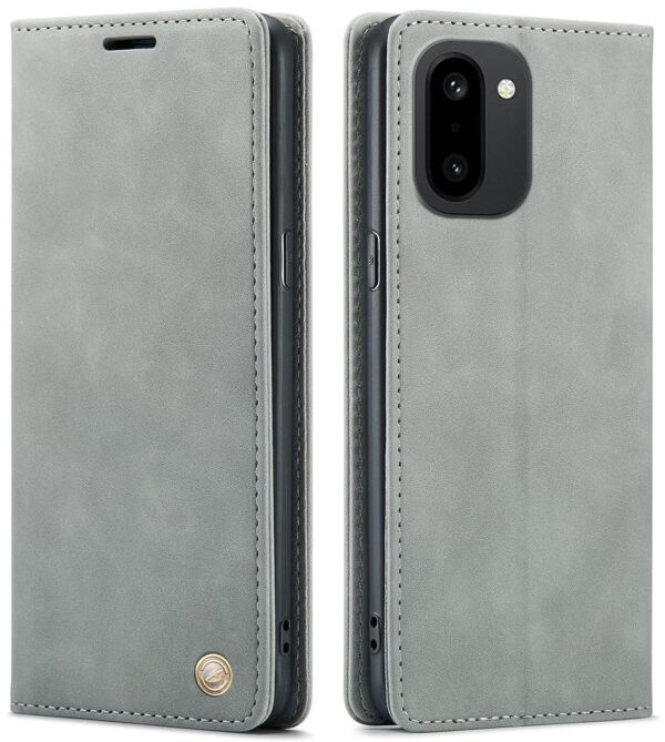ClickCase for OnePlus 15R Sheepskin Series Faux Leather Wallet Flip ClickCase for OnePlus 15R Sheepskin Series Faux Leather Wallet Flip Case with Video Stand & Magnetic Closure Lightweight Flip Cover for OnePlus 15R (Grey)