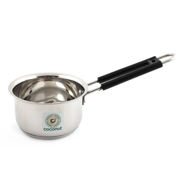 Coconut Stainless Steel - Multipurpose Sauce Pan | Ideal for Heating Milk, Making Tea & Coffee | Heavy Gauge, Capsulated Base & Bakelite Handle | Induction Base | Must Have Kitchen Essential | 500ml