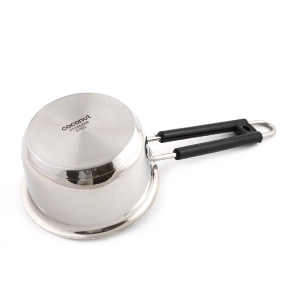 Coconut Stainless Steel - Multipurpose Sauce Pan | Ideal for Heating Milk, Making Tea & Coffee | Heavy Gauge, Capsulated Base & Bakelite Handle | Induction Base | Must Have Kitchen Essential | 500ml