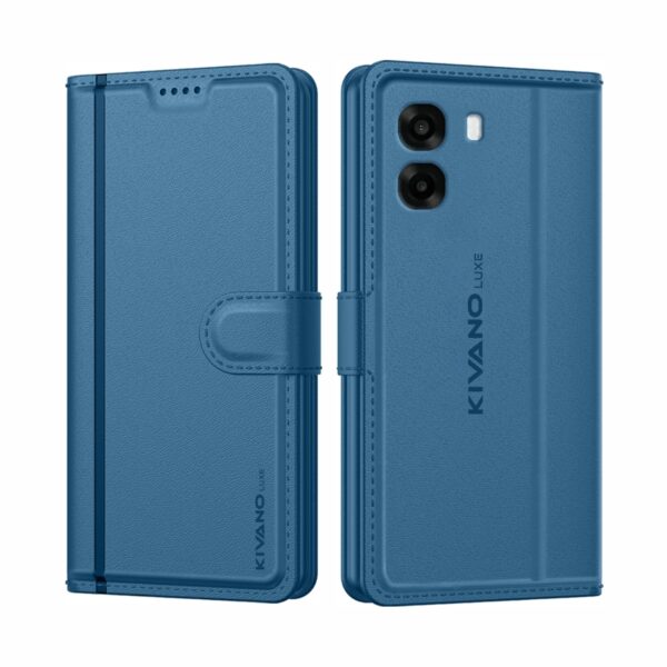 Compatible for Oppo A6S 5G / Oppo K14X 5G / Oppo A6X 5G Artisanal Leather Wallet Case with Card Holder for Men Women, Magnetic Flip Folio Cover with Stand RFID Blocking Cell