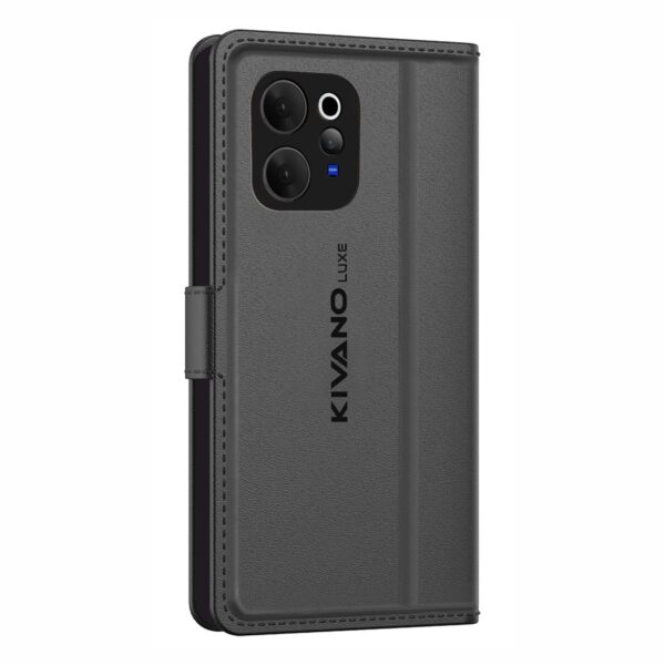 Compatible for Vivo V70 Elite 5G/ Vivo V70 5G Artisanal Leather Wallet Case with Card Holder for Men Women, Magnetic Flip Folio Cover with Stand RFID Blocking Cell