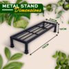 Conex Solution Indoor/Outdoor Flower Pot/ Metal Plant Stand for Home Garden Balcony /Living Roomr (Black-Set of 1)