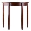 Contemporary Sheesham Wood Half Moon Bedside Table for Bedroom (Walnut Finish)