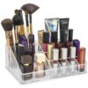 Cosmetic Storage Organizer Easily Organize Your Cosmetics, Jewelry and Hair Accessories. Looks Elegant Sitting on Your Vanity, Bathroom Counter or Dresser. Clear Design for Easy Visibility.