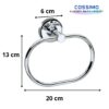 Cossimo? Stainless Steel Towel Ring for Bathroom/Wash Basin/Napkin-Towel Hanger/Bathroom Accessories (Chrome-Oval)- Set of 1 pcs