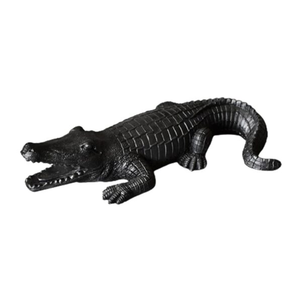 Crocodile Figurine Souvenirs Ornament Crafts Resin for Table Bedroom Balcony BlackHome & Garden|Home Dacor|Figurines|1 Crocodile Figurine