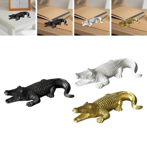 Crocodile Figurine Souvenirs Ornament Crafts Resin for Table Bedroom Balcony BlackHome & Garden|Home Dacor|Figurines|1 Crocodile Figurine