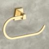 Crystal Brass Décor Brass Napkin Ring/Napkin Holder/Towel Ring/Napkin Hanger Wall Mounted (Delta) (Napkin Holder, Gold)