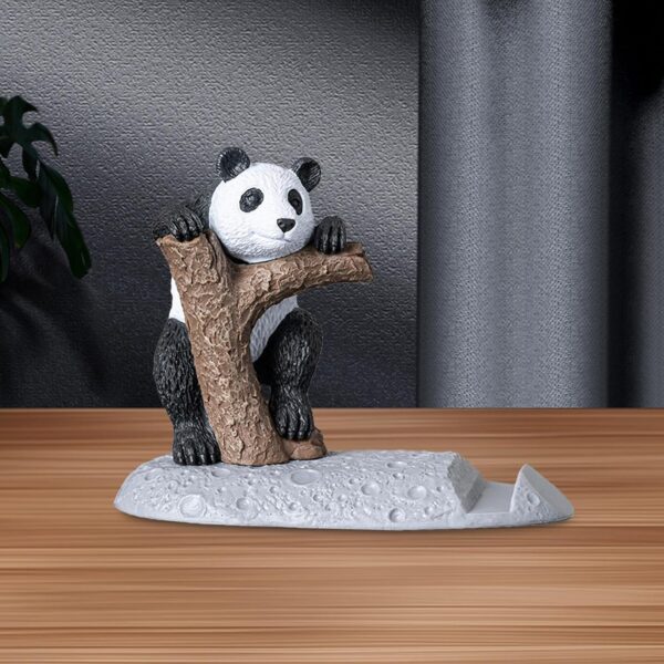 Cute Panda Mobile Stand Showpiece for Home Décor Idols for Cute Panda Mobile Stand Showpiece for Home Décor Idols for Office Desk Table, Creative Phone Stand Holder Tabletop Statue for Gift Gifting Items Birthday Decoration (Cute Panda), Space