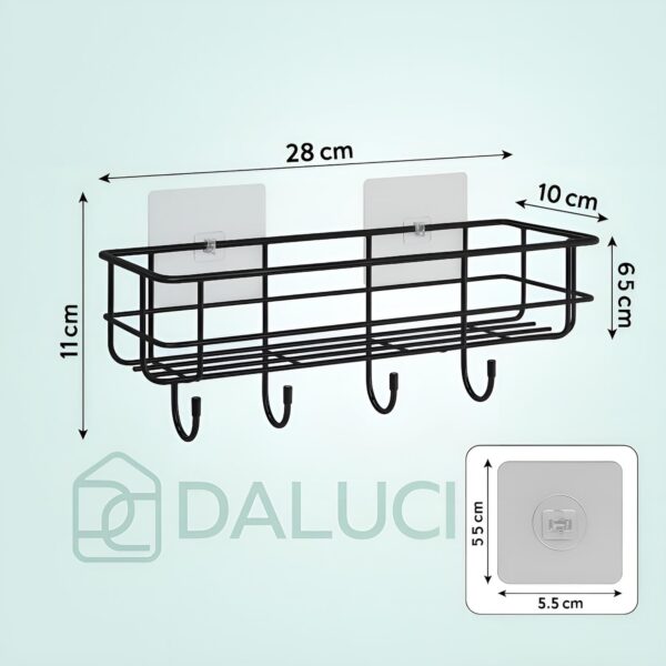 DALUCI-Bathroom-Organiser-Without-Drill-Self-Adhesive-Bathroom-Shelf-for-Wall-GI-Steel-Powder-Coated-Rustproof-Bathroom-Rack-Stand-for-Shampoo-Toiletries-Heavy-Duty-Black-Pack-of-1.jpg DALUCI Bathroom Organiser Without Drill Self Adhesive Bathroom Shelf for Wall GI Steel Powder Coated Rustproof Bathroom Rack Stand for Shampoo Toiletries Heavy Duty (Black, Pack of 1)