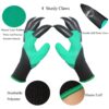 DCCPAA Garden Gloves with Claws -2 Pairs（Two Hands with Claws ） for Digging, Planting, Weeding, Seeding-Waterproof, Best Gardening Gifts for Men and Women-Green