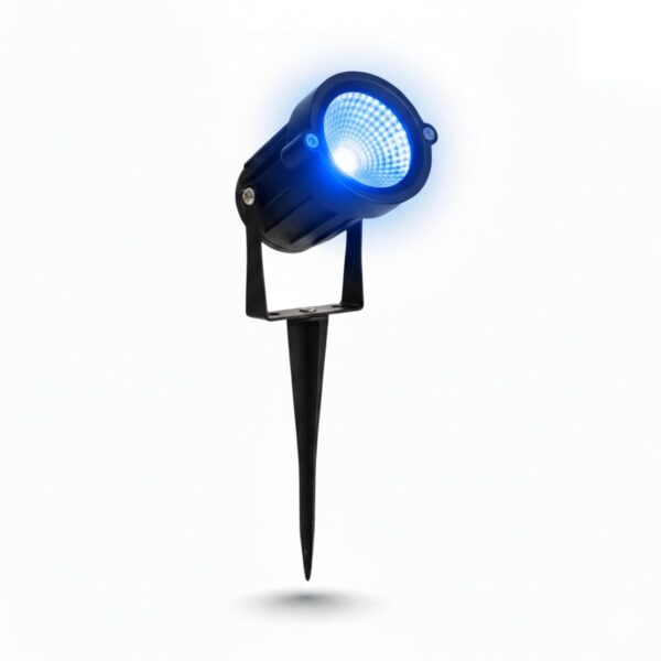 D’Mak™ LED Outdoor Garden Spot and Spike 5W IP65, Blue, D’Mak™ LED Outdoor Garden Spot and Spike 5W IP65, Blue, with 1 Year Warranty, Aluminium Body (5 Watt) | Garden Lights | | 5w Garden Light | (Pack of 1)