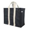 DOUBLE R BAGS Big Eco Cotton Canvas Shopping Bags for DOUBLE R BAGS Big Eco Cotton Canvas Shopping Bags for Carry Milk Grocery fruits Vegetable with Reinforced Handles jhola Bag - Kitchen Essential (17x8.5x14-inches) (Pack of 1) (Black)