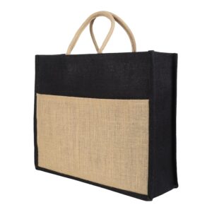 DOUBLE R BAGS Eco Friendly Jute Jhola Bag With Reinforced Handles For Kitchen Essential,Grocery, Shopping, Fruits And Vegetable