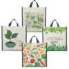 DOUBLE R BAGS Eco-Friendly, Reusable & Multi-Purpose Cotton Canvas Bag With Reinforced Handles For Kitchen Essentials Grocery, Fruits And Vegetables (Pack of 4, All Mix)