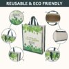 DOUBLE R BAGS Eco-Friendly, Reusable & Multi-Purpose Cotton Canvas Bag With Reinforced Handles For Kitchen Essentials Grocery, Fruits And Vegetables (Pack of 4, All Mix)