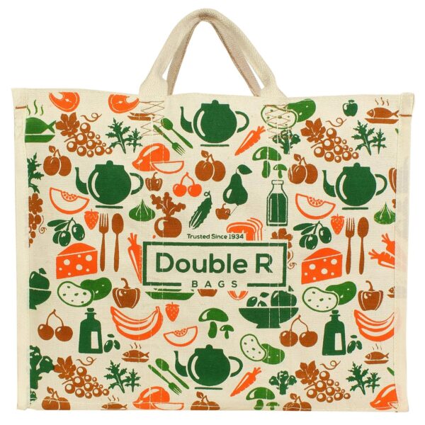 DOUBLE R BAGS Reusable Large Heavy Duty Waterproof Shopping Bags Kitchen Essentials/Grocery Bag/Vegetable Bag/jhola/Carry Bag/thela with Full Handles Best Gift