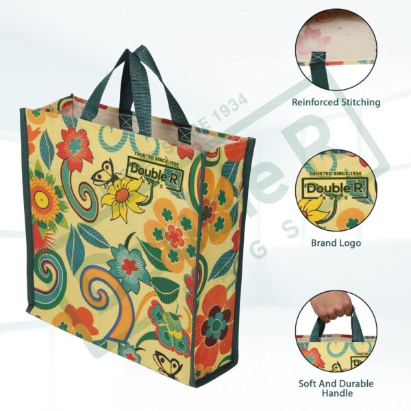 DOUBLE-R-BAGS-Reusable-Multi-Purpose-Shopping-Bags-with-Handles-for-Grocery-Vegetables-Kitchen-Essentials-Tote-Bag-Pack-of-4-Flower-Print-Multicolor-35.6X35.6X12.7-cm-1-Compartment.jpg DOUBLE R BAGS Reusable Multi-Purpose Shopping Bags with Handles for Grocery, Vegetables & Kitchen Essentials | Tote Bag (Pack of 4, Flower Print, Multicolor, 35.6X35.6X12.7 cm, 1 Compartment)