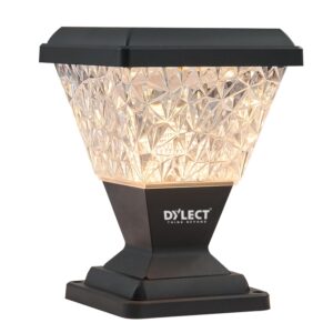 DYLECT® Luxe 48 LED Solar Light for Outdoor Garden, Gate, Pillars, Balcony & Terrace | Pyramid Shape | Multi-Color, Waterproof, Remote-Controlled, Auto On-Off, Wall & Ground Mount (Small)