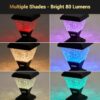 DYLECT® Luxe 48 LED Solar Light for Outdoor Garden, Gate, Pillars, Balcony & Terrace | Pyramid Shape | Multi-Color, Waterproof, Remote-Controlled, Auto On-Off, Wall & Ground Mount (Small)