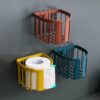 Dark Toilet Paper Holder Bathroom/Kitchen Self Adhesive Sticker Tissue Roll Wall Mounted