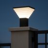 DarkVision Metal and Polycarbonate Main Gate Light for Outdoor Pillars Durable Waterproof Post Lamp for Garden, Driveway, Entrance, Driveway,Pathway, Lawn and Fence Columns (Without Bulb)